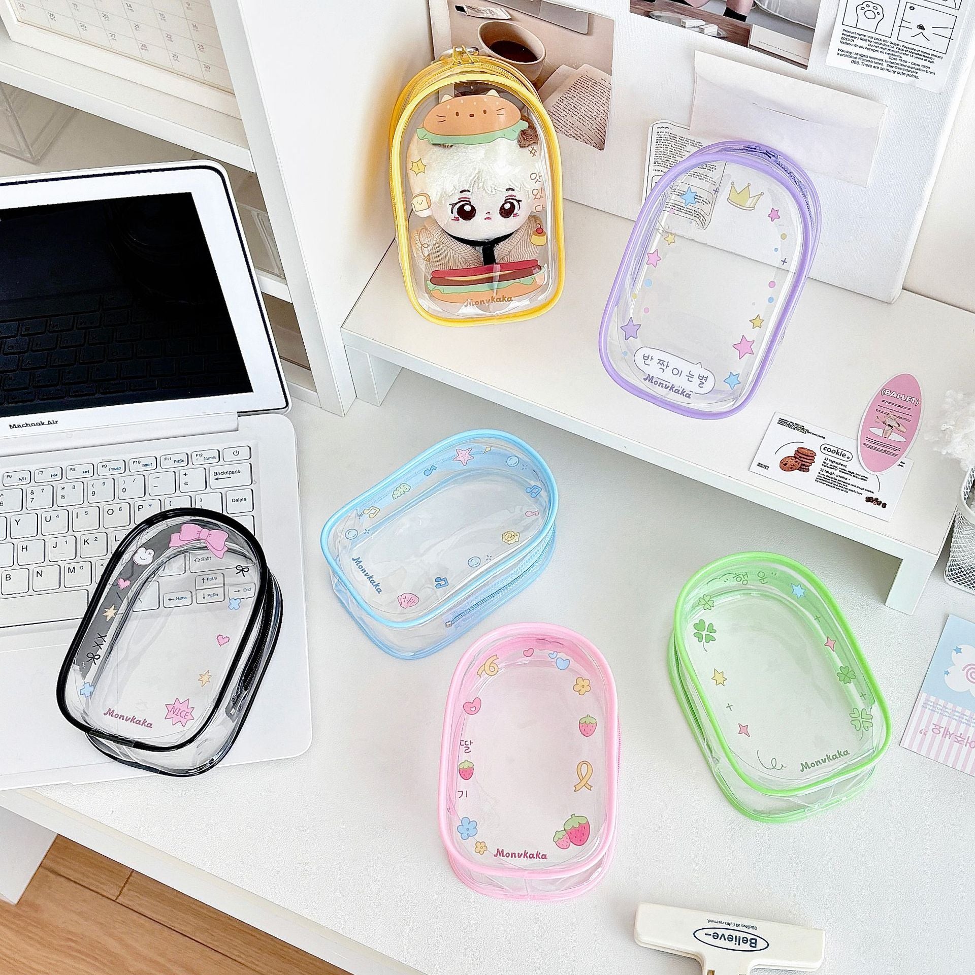 Original Colorfulful Cute Cartoon Baby Bag Zipper Bag Baby Bag Pvc Bar Storage Bag Decorative Bag for Outing Baby