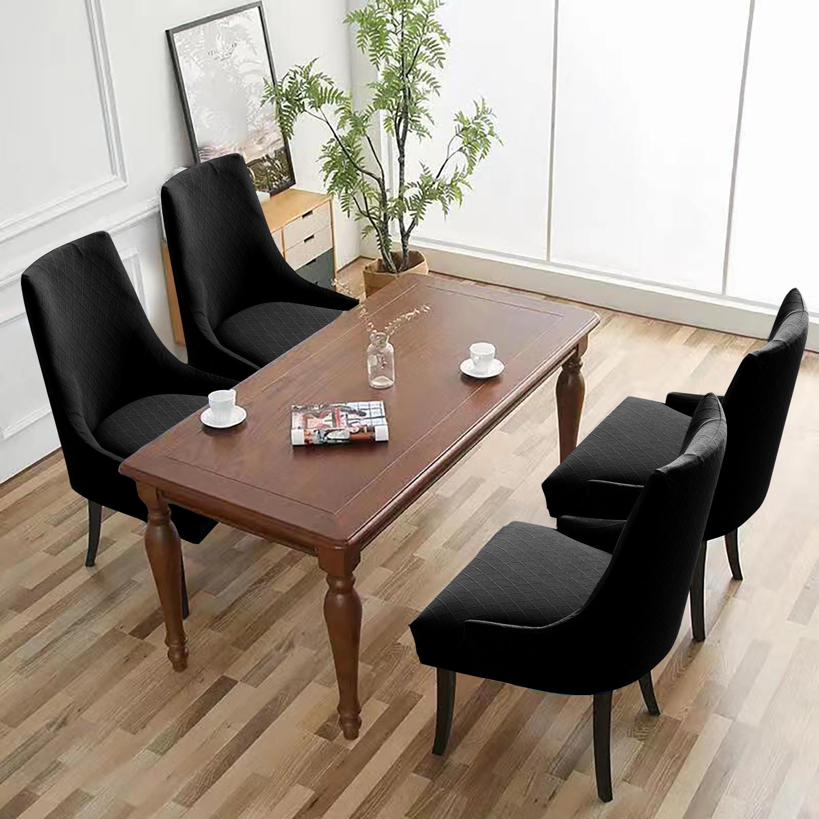 Cross-border hot sale rhombus jacquard waterproof small armchair cover solid color one-piece elastic chair cover dining chair cover wholesale