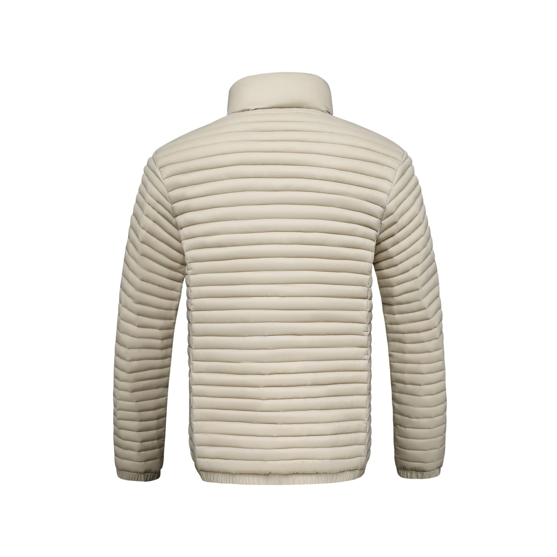 Cross-Border Trade 2025 Men's Stand-Up Collar Cotton Jacket in Various Colors, Faux Two-Piece Ribbed Cotton Coat, Men's Long-Sleeve Thickened Jacket