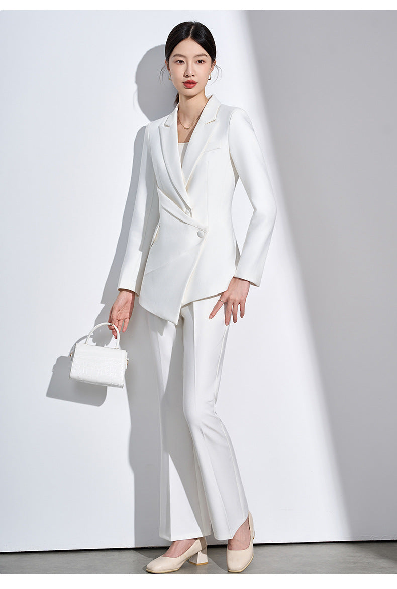 Cross-Border Women's Suit Set, New Design, Professional Formal Attire for Hotel and Beauty Salon Managers, Workwear Blazer