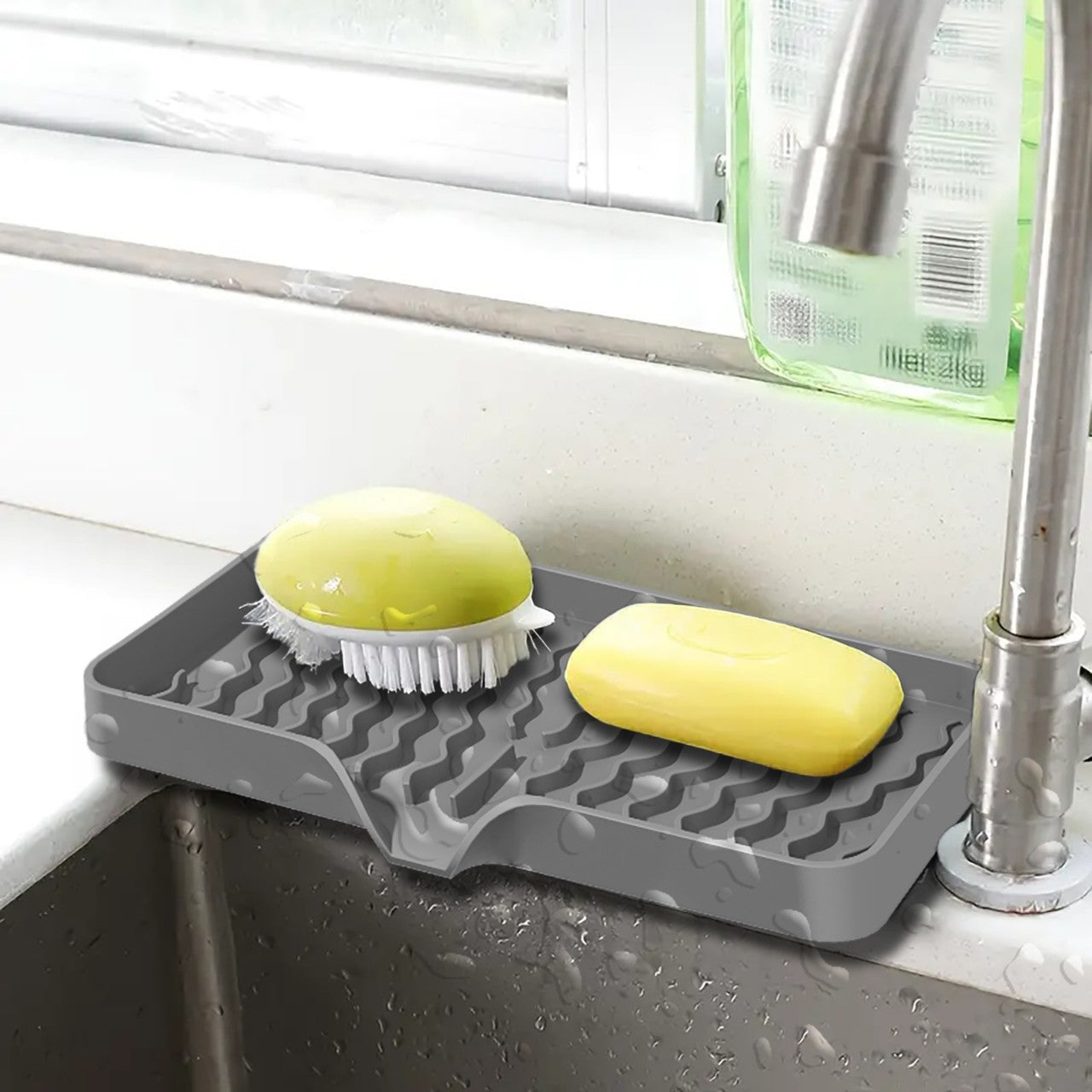 In-Stock New Draining Mat Storage Rack, No-Drill Soap Holder, Silicone Soap Box, Japanese-Style Bathroom Soap Rack