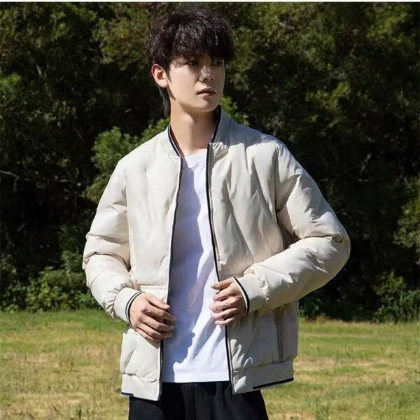 Men's Oversized Trendy Cotton Jacket for Autumn and Winter, New Fashion Baseball Jacket, Warm Thick Coat