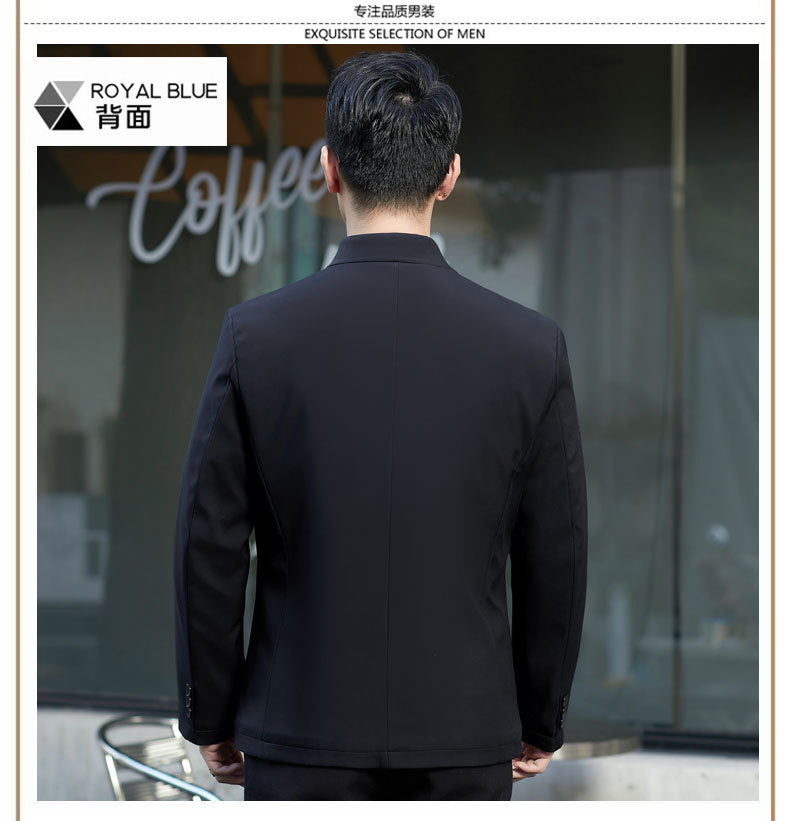 2024 Winter Coat Thickened Cotton-padded Jacket Men's High-grade Mulberry Silk Cotton-padded Jacket for Middle-aged and Elderly Dads Business Casual Jacket