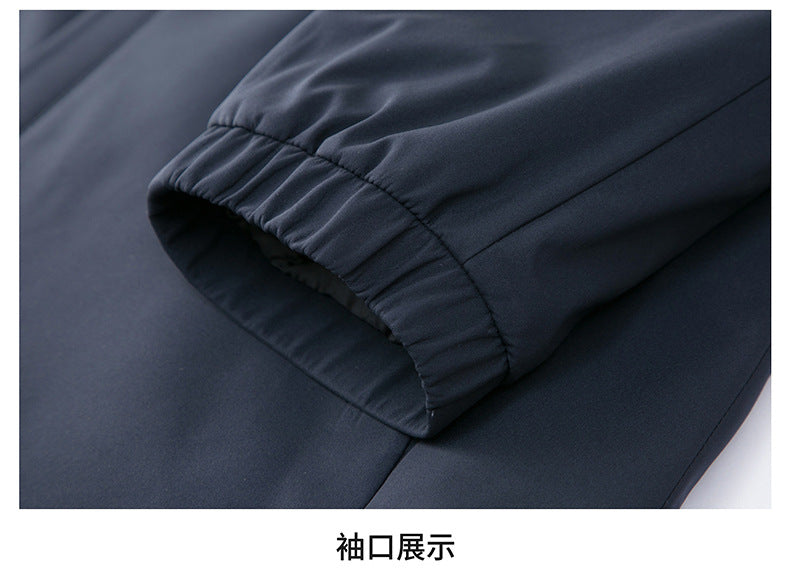 2024 Winter Hooded Business Cotton-padded Coat Men's Cotton-padded Coat New Thickened Warm Trendy Brand Casual Silk Cotton-padded Coat Jacket