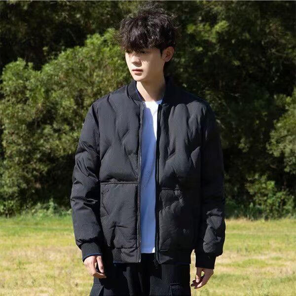 Men's Oversized Trendy Cotton Jacket for Autumn and Winter, New Fashion Baseball Jacket, Warm Thick Coat
