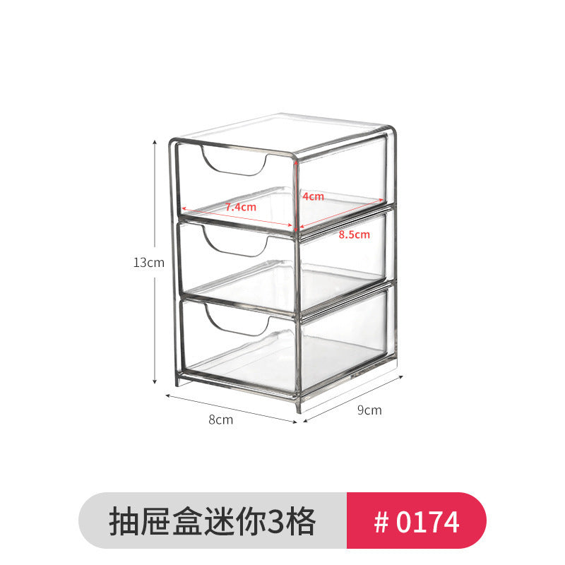 Pen Holder Desktop Stationery Storage Box Transparent Acrylic Multifunctional Student Pen Holder Office Note Pad Organizer Box