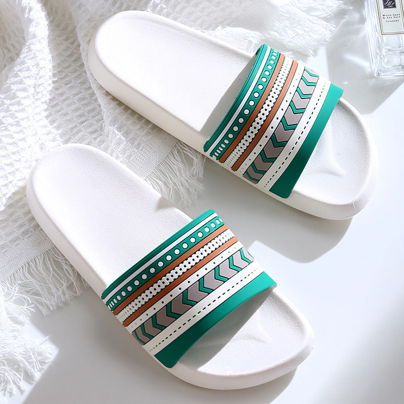 Home Slippers Indoor Bathroom Non-slip Sandals Summer Outdoor Leisure Sandals and Slippers Couple Wear Trendy Slides