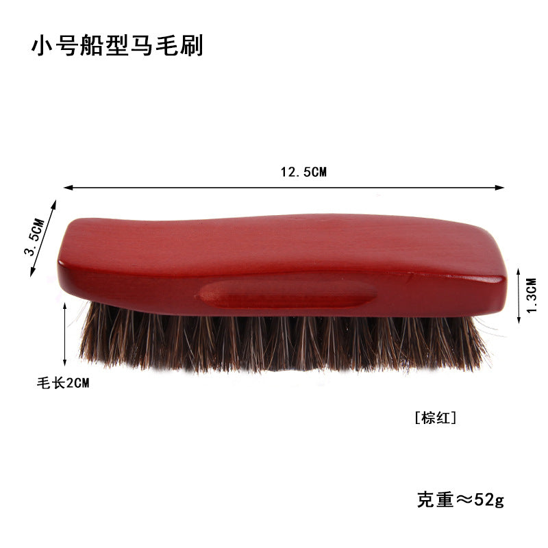 Cross-Border Shoe Brush Set, Cleaning Brush, Solid Wood Horsehair Shoe Brush, Car Seat Cleaning Brush, Soft Bristle, Amazon Bestseller