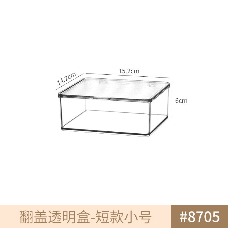 Storage box with lid storage box transparent acrylic kitchen cosmetics sundries station snacks toys clothes books