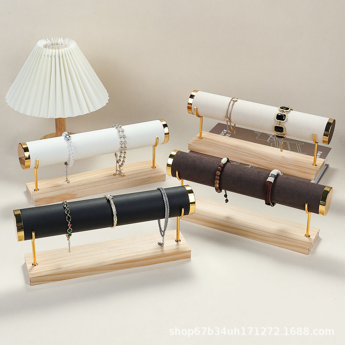 Solid Wood Jewelry Display Stand, Multi-Purpose Bracelet and Watch Storage, Removable Jewelry Props Display, Shooting Exhibition