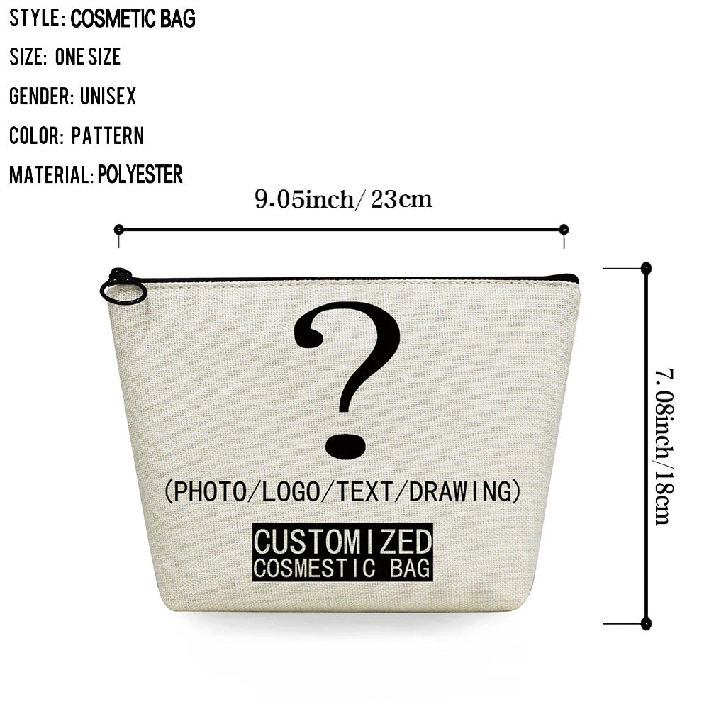 Fashion Cat printed cosmetic bag small travel portable wash bag printed logo skin care storage bag