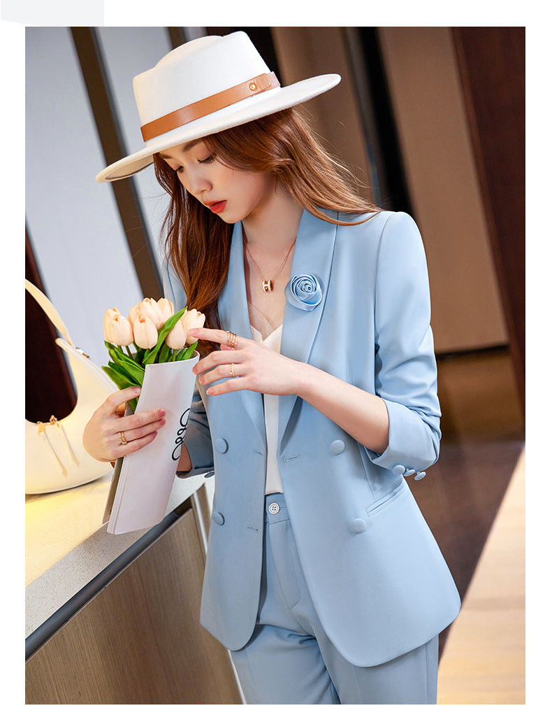 Cross-border spring business attire professional suit women's hotel front desk work clothes women's formal attire beautician work clothes