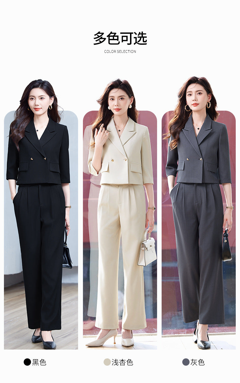 High-End Age-Reducing Business Attire, Petite Suit, Stylish, Casual, Slimming and Taller, Short Suit and Pants