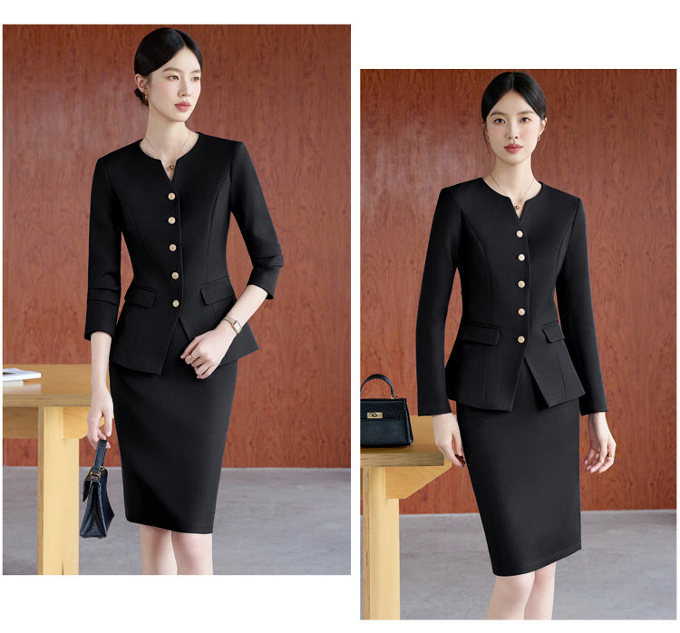 Suit Suit for Women Spring & Fall New Fashion Elegant Goddess Style Professional Wear Formal Wear Beauty Salon Jewelry Store Work Clothes
