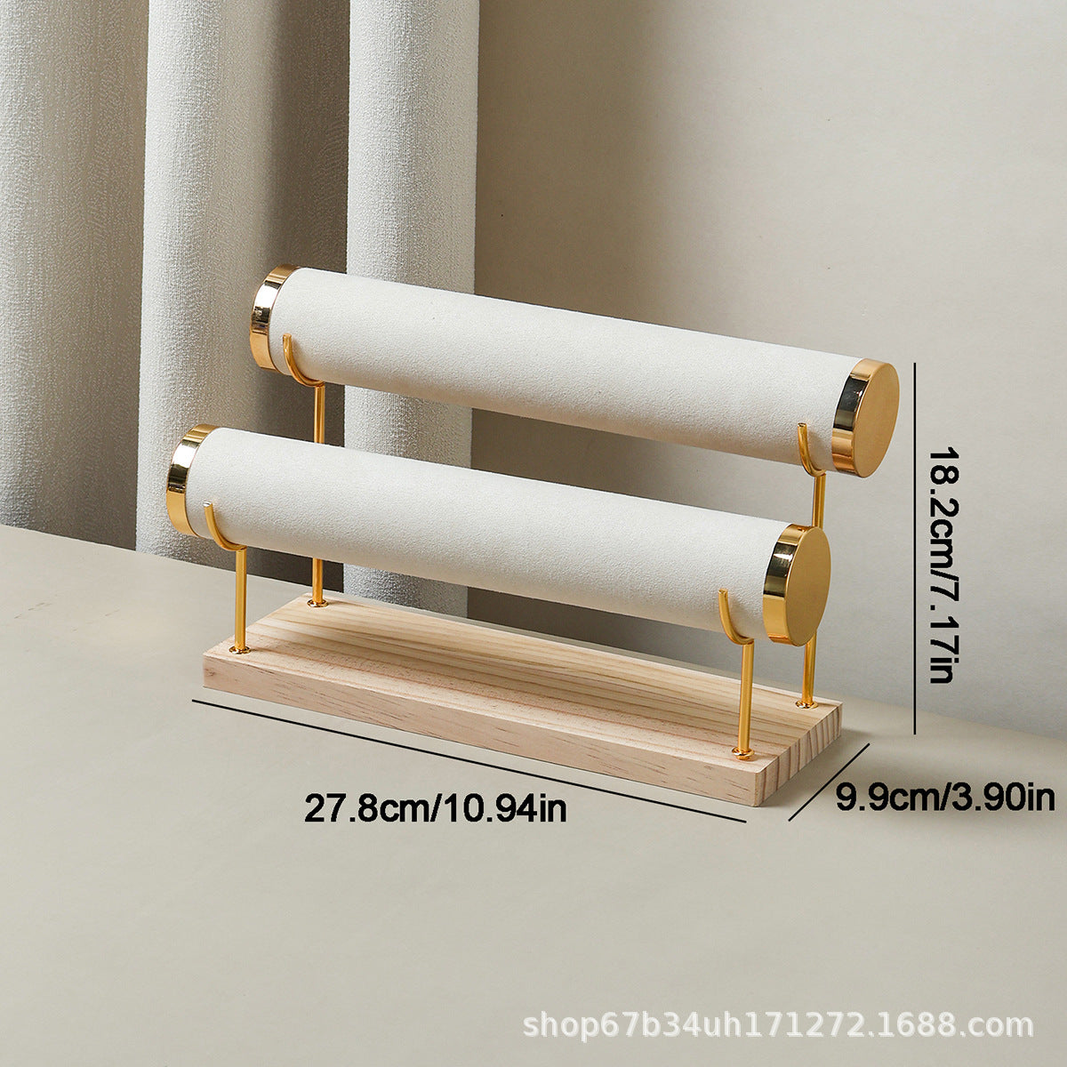 Solid Wood Jewelry Display Stand, Multi-Purpose Bracelet and Watch Storage, Removable Jewelry Props Display, Shooting Exhibition