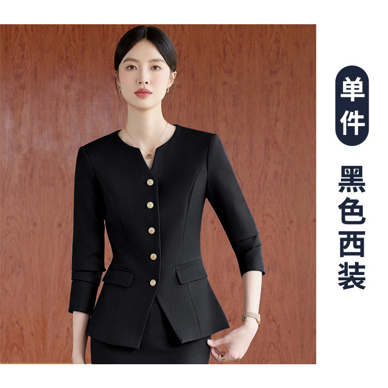 Suit Suit for Women Spring & Fall New Fashion Elegant Goddess Style Professional Wear Formal Wear Beauty Salon Jewelry Store Work Clothes