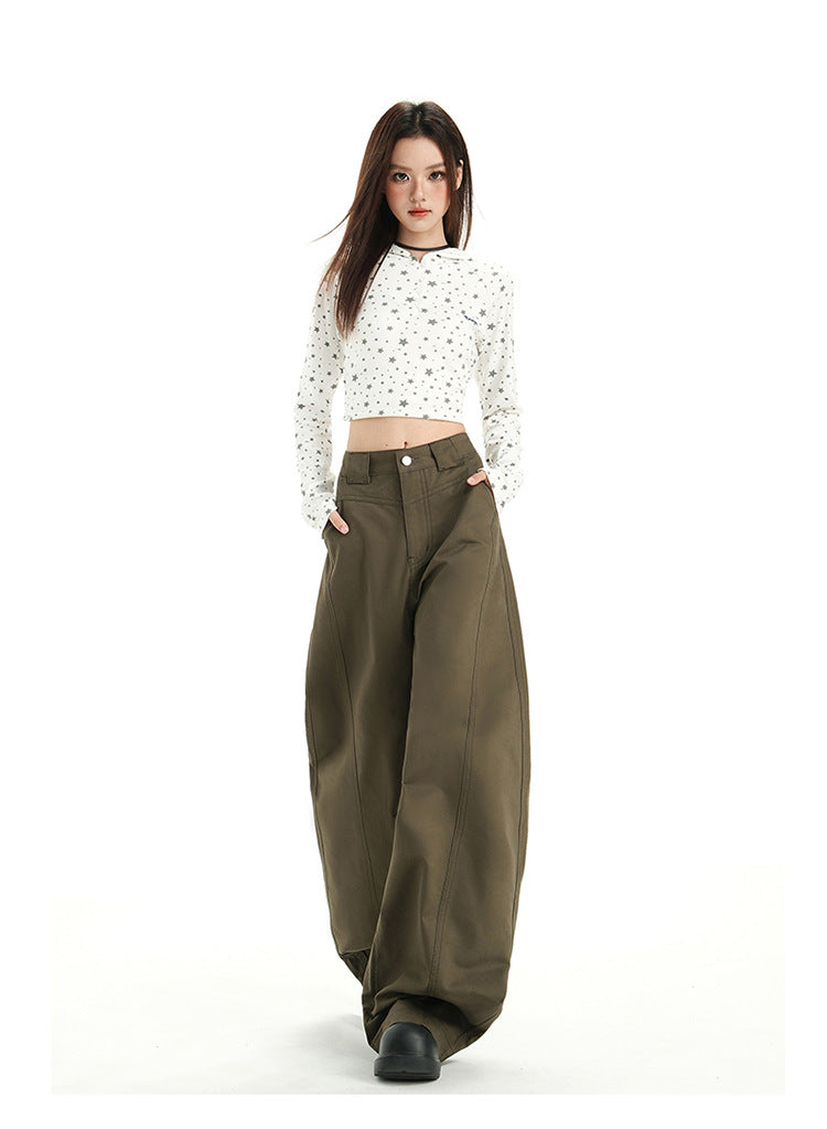 Raccoon House # Wizard of oz 2025 Early Autumn New Fashion High-Waisted Casual Versatile Cargo Pants Women's Casual Jeans