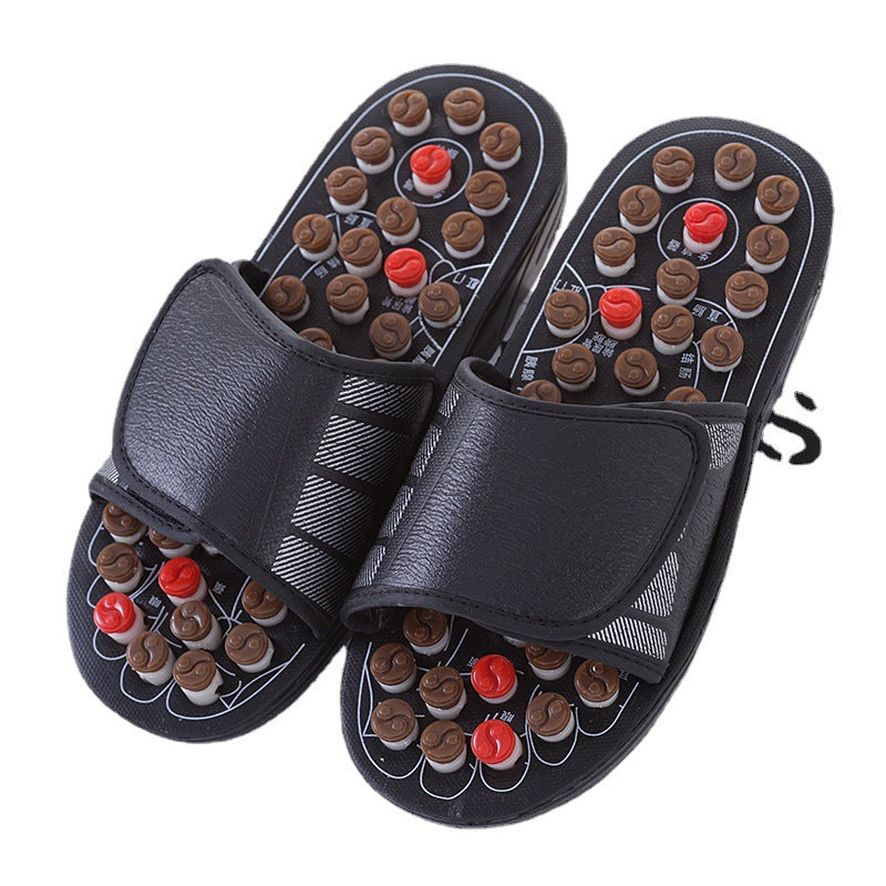 Home women's summer cool slippers indoor home non-slip home couple massage slippers foot acupuncture point foot massage shoes for men