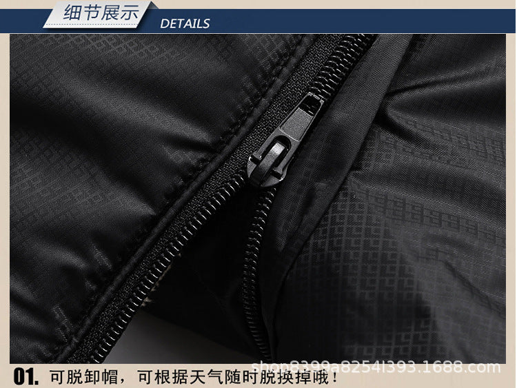 Cotton-padded coat for men 2019 new winter middle-aged and elderly warm cotton-padded coat fleece-lined thickened fashion dad wear wholesale
