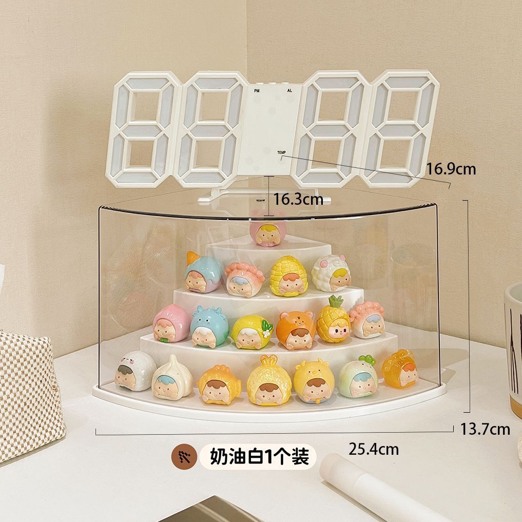 Cute Grain Wall Corner Bubble Mate Box Blind Box Display Rack Storage Ornaments Hand Display Cabinet Acrylic Transparent Dustproof