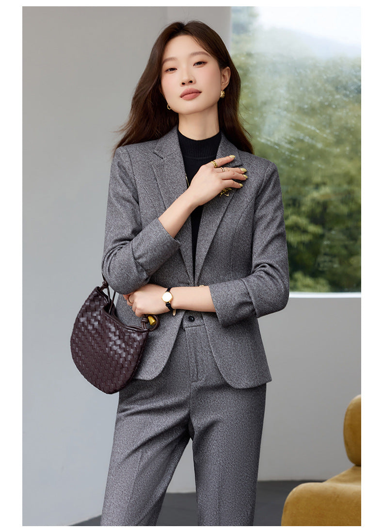 Cross-Border High-End Women's Suit Set, New Autumn Style, Professional Formal Wear, High-End, Elegant, Fashionable Workplace Suit Jacket
