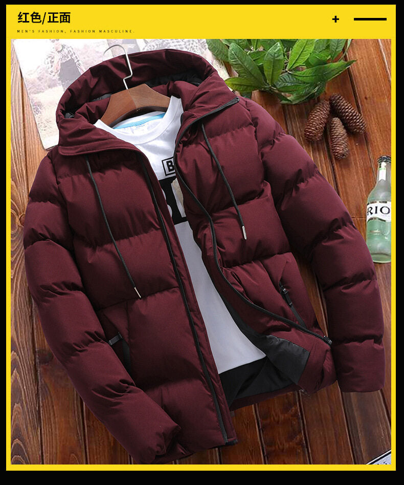 Foreign Trade Cross-border Winter Cotton-padded Jacket Men's New Handsome Short Cotton-padded Jacket Korean Style Slim-fit Fashionable Cotton-padded Jacket Men's Wear