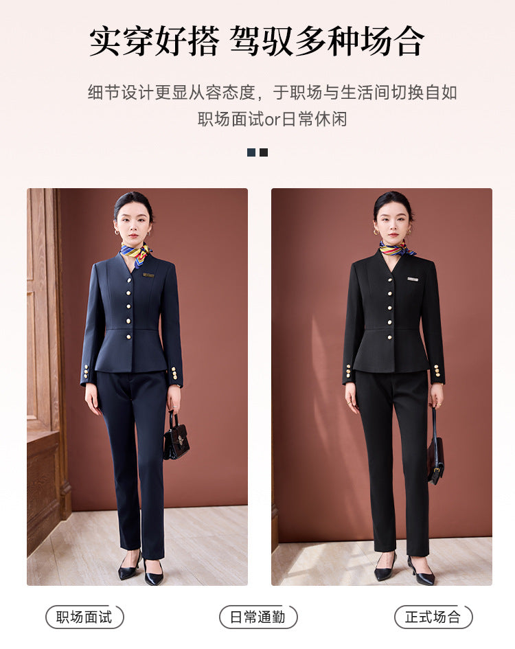 High-End Professional Suit for Women, Autumn Outfit, Stylish and Capable Workwear for Sales Department and Beauty Salon