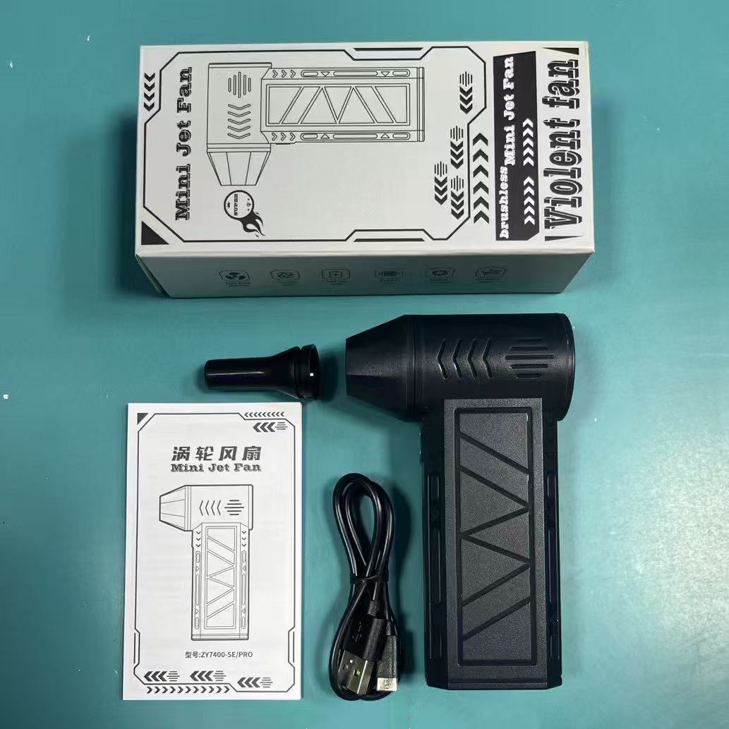 Cross-Border Violent Fan-Style Popular Internet Celebrity Hair Dryer, Turbine High-Speed Handheld Ducted Powerful Hair Dryer for Outdoor Use