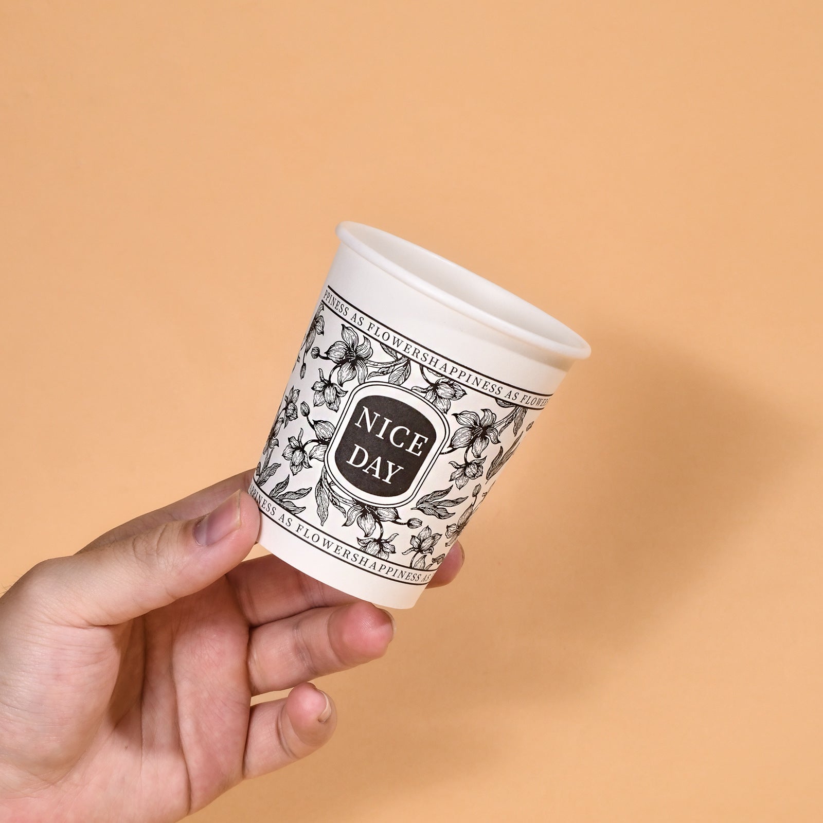 Disposable Paper Cups for Household Use, Food-Grade, Thickened, Commercial Use, Reception Office, Tea Paper Cups, Coffee Hot and Cold Drinking Cups