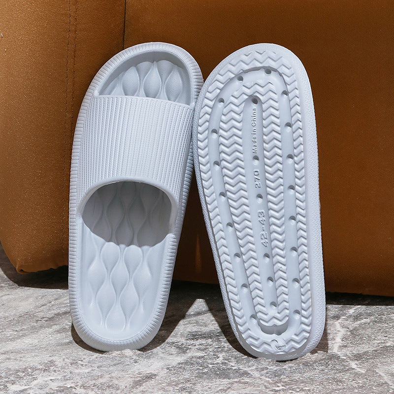 2508 New EVA Cross-border Wholesale Thick Bottom Feeling Slippers Women's Summer Couple Home Mute Bathroom Bath