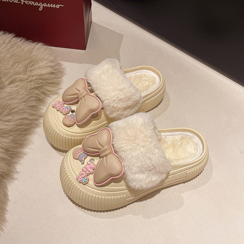 2025 New Cotton Slippers Removable Women's Winter Home Warm Fleece-Lined Home Plush Cotton Slippers Cute Slippers