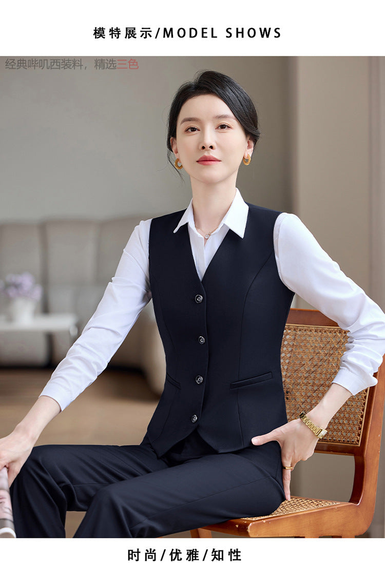 Professional Vest Suit Female Hotel Sales Office Waiter Formal Suit Vest Vest Property Teacher Work Clothes