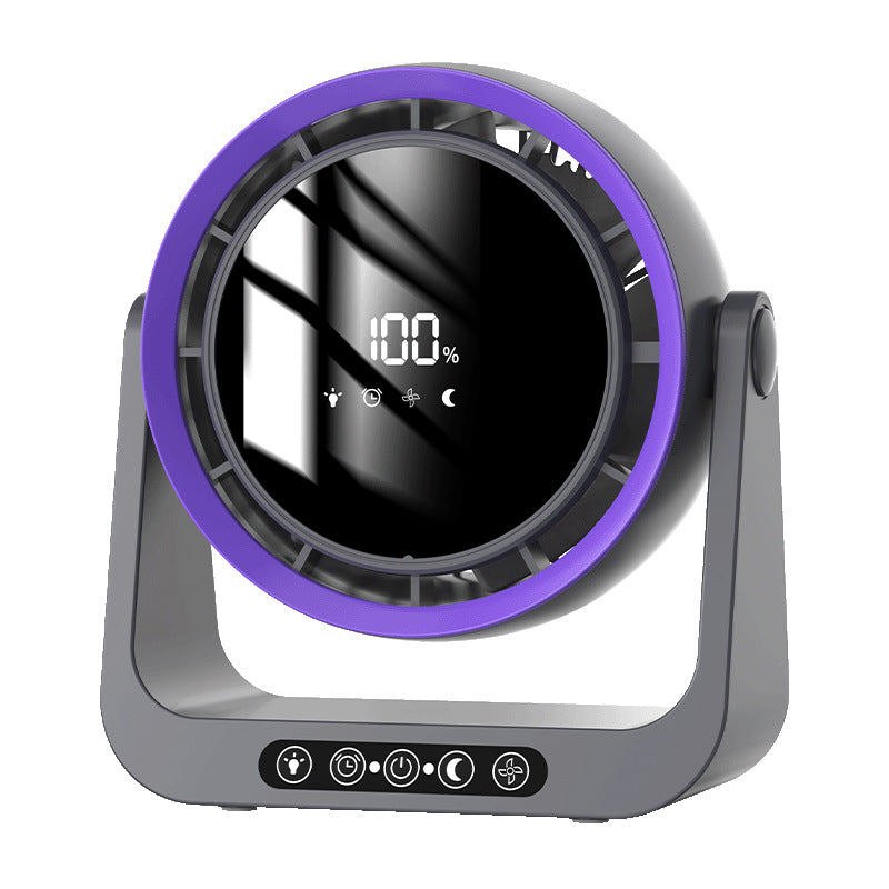 Leafless Desktop Remote Control Fan Desktop Air Circulation Fan Home USB Charging Dormitory Small Turbine Electric Fan