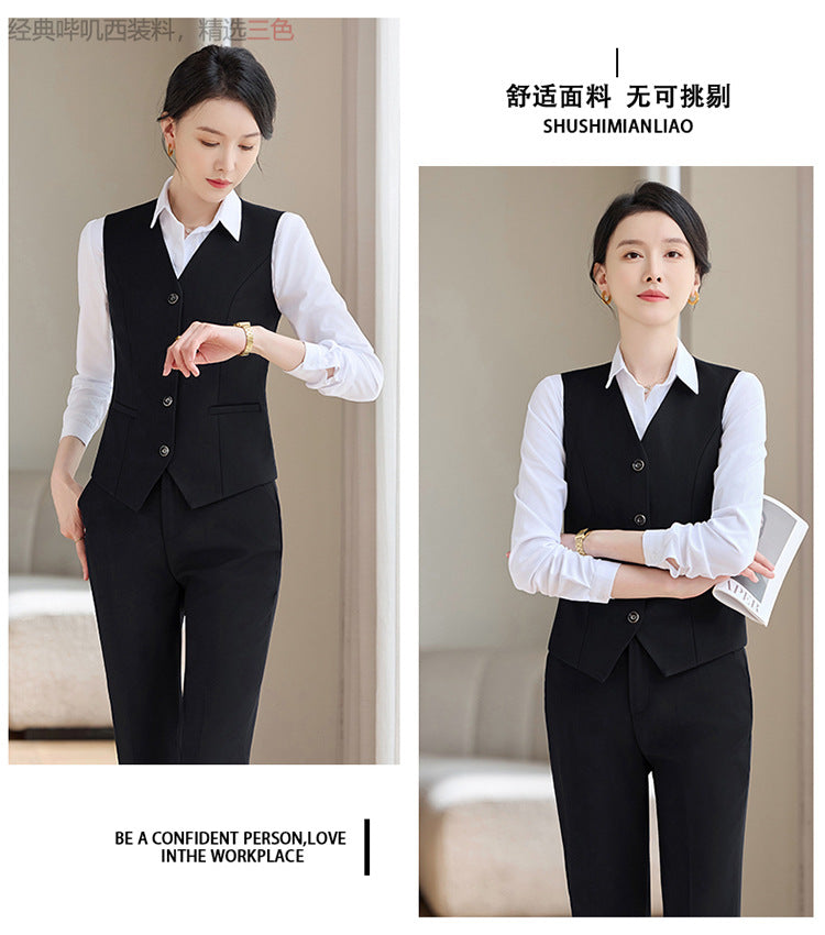 Professional Vest Suit Female Hotel Sales Office Waiter Formal Suit Vest Vest Property Teacher Work Clothes