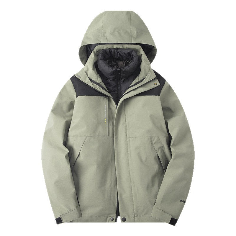 Cross-Border European Size Cotton Coat Liner Three-In-One Jacket to Prevent Cold Winter and Keep Warm for Couples Outing and Mountaineering Clothing with Customized Logo