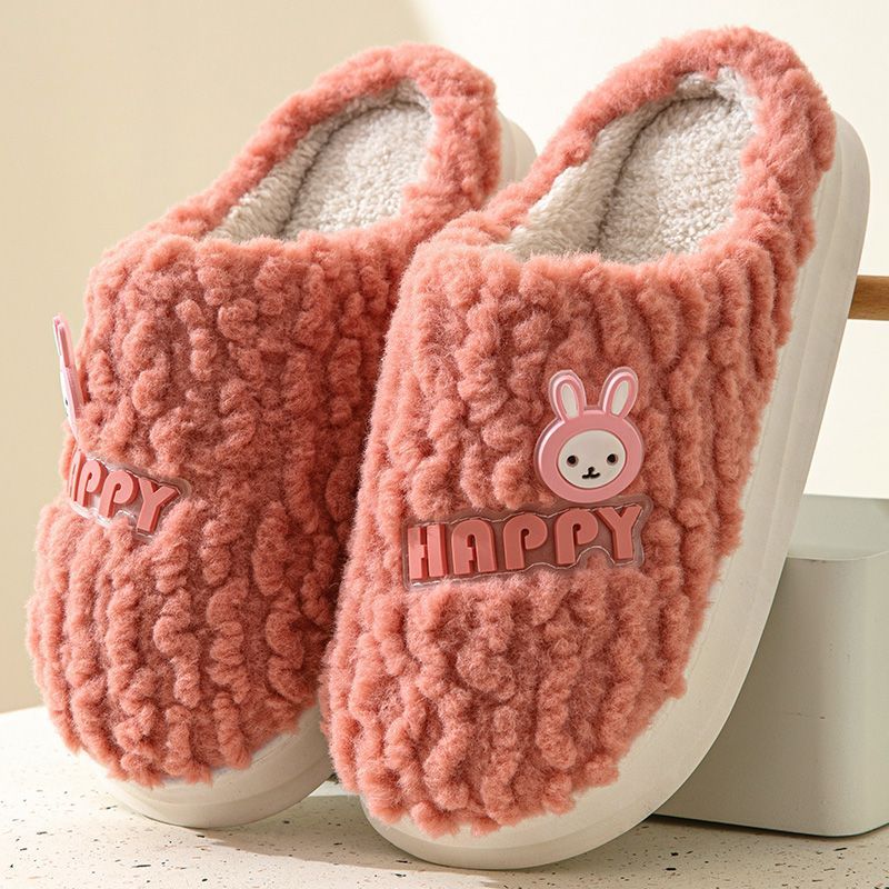 2025 Cotton Slippers for Men and Women, Winter Indoor Warm Thick-Soled Maternity Couple's Fur Slippers for Home Use in Winter