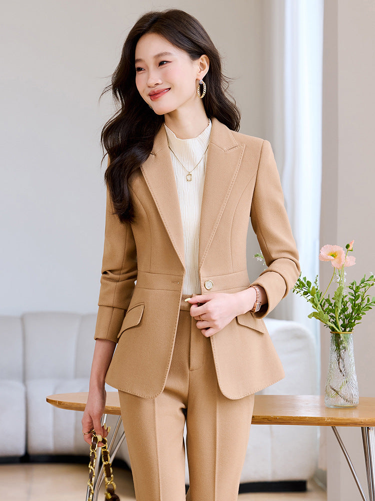 Cross-Border High-End Women's Suit Set, New Style Women's Casual Professional Fashion Elegant Slim-Fit Formal Workwear