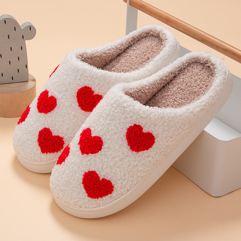 Cross-Border Cotton Slippers for Autumn and Winter, Warm and Non-Slip Tpr Indoor Slippers for Men and Women, Couple Style, Cute Cartoon Design