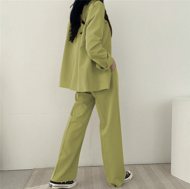 Suit Jacket High Sense Women's Spring and Autumn Design Sense Thin Niche Professional suit Temperament Slim-fit Small Suit Two-piece Set