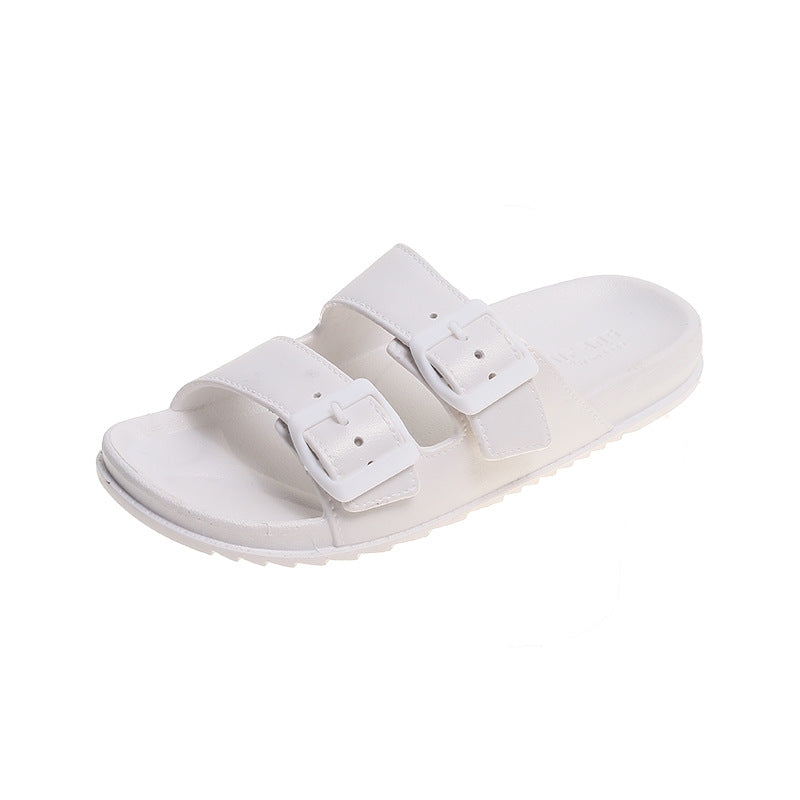 Summer Slippers for Men and Women Wear Soft Bottom Non-slip One-word Trash Popular Fashion All-match Beach Men's Slippers