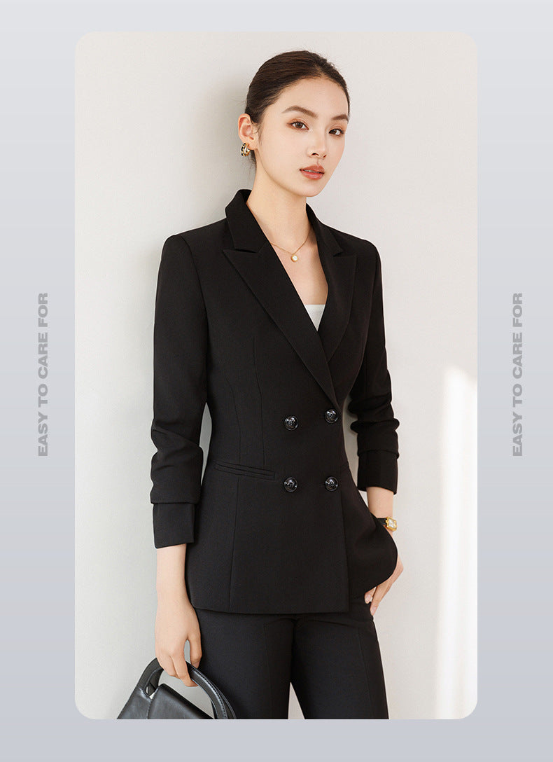 Cross-Border High-End Professional Blazer Suit for Women, Hotel Front Desk Uniform, Jewelry Store Workwear, Spring and Autumn
