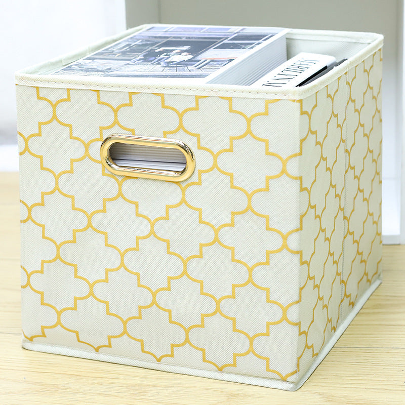Amazon Lidless Storage Box Fabric Storage Box Foldable Large Drawer Storage Box Toy Storage Box