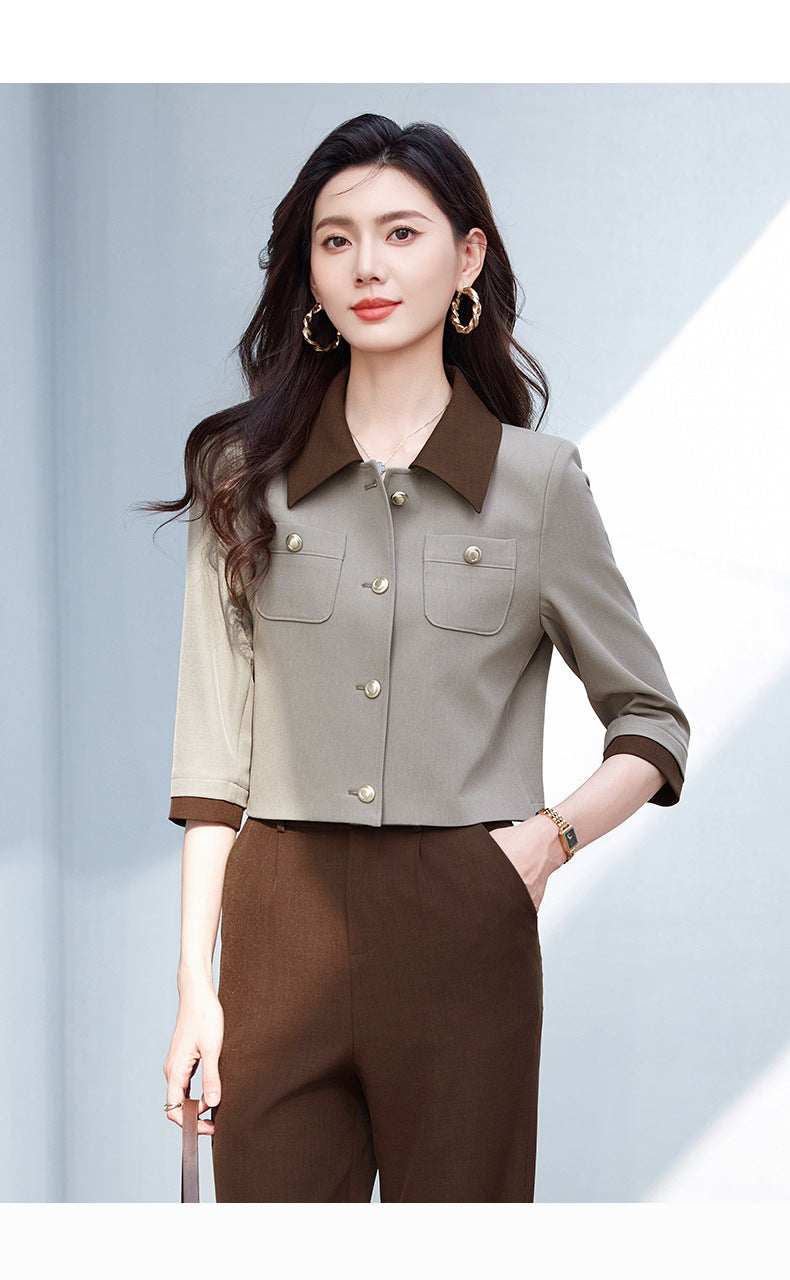 Blazer Women's Spring and Summer 2025 New Elegant Goddess Style Workplace Work Clothing Fashion Professional Suit Suit