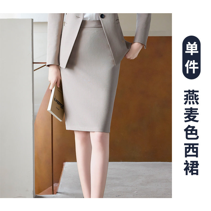 High-End Spring & Fall Hotel Front Desk Professional Wear Long-Sleeved Sales Department Reception 4S Store Sales Consultant Fashion Suit Suit