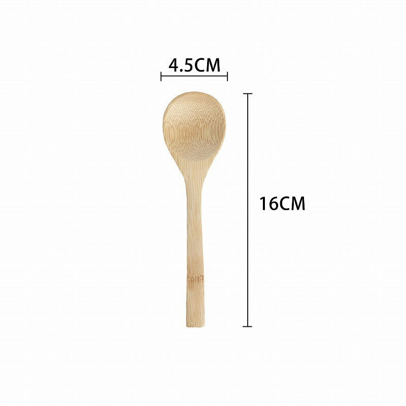 Factory wholesale Japanese big head soup spoon long handle round spoon multi-functional sauce spoon Integrated Household Big Head rice bamboo spoon