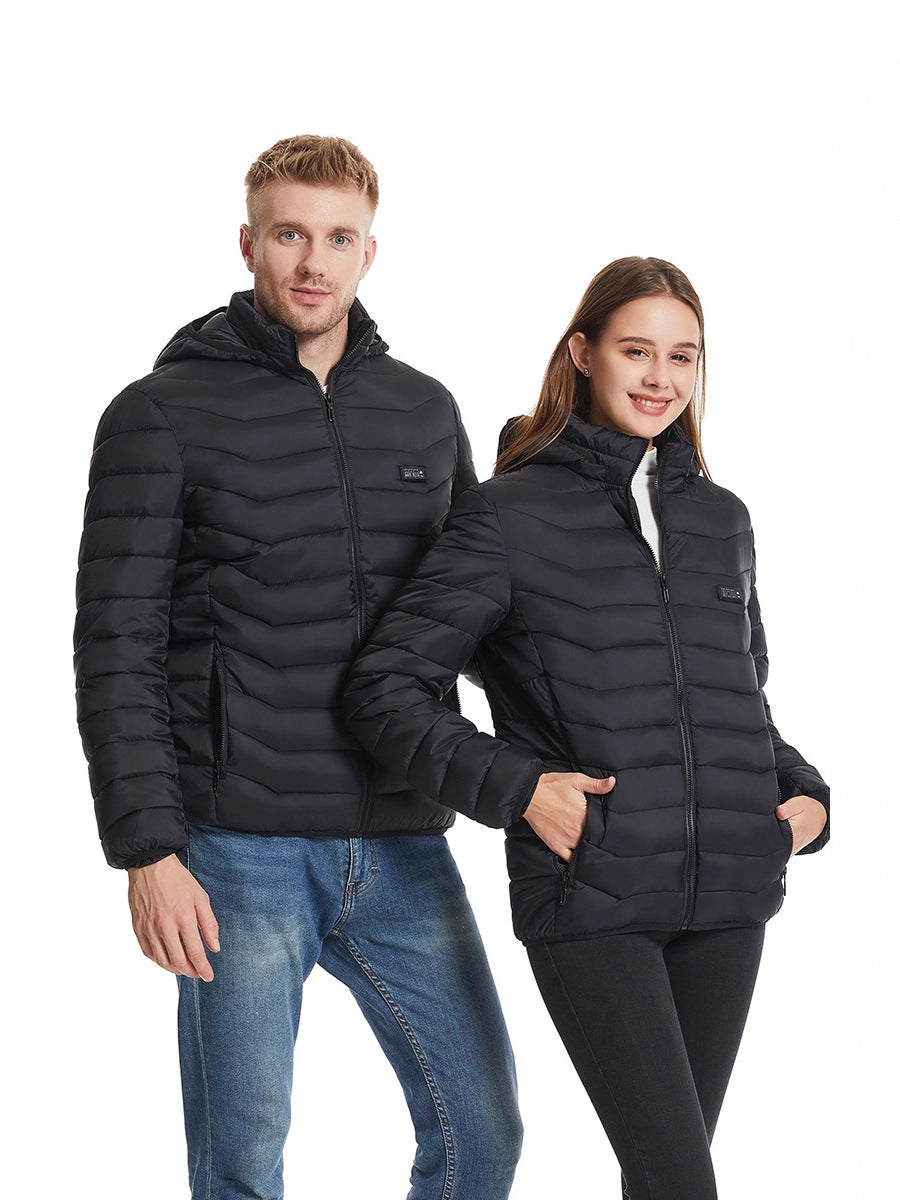Cross-Border Exclusive Supply of Winter Four-Control Twenty-One Constant Temperature Smart Heating Jacket, Youth Casual Heating Clothing, Heated Clothing for Men and Women