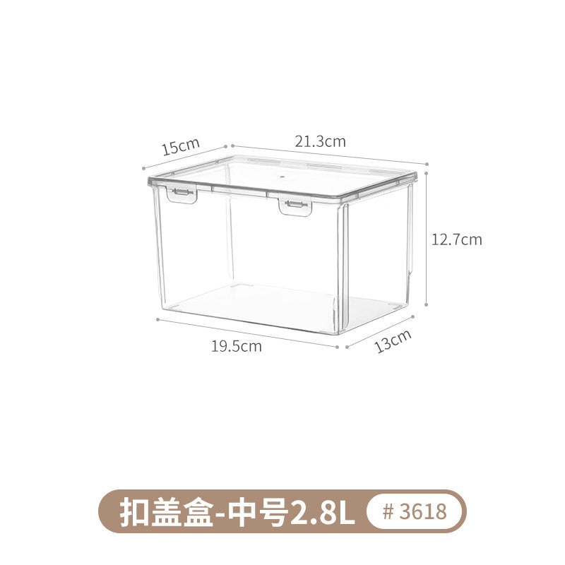 [Special Offer] Transparent Storage Box Flip-Top Organizer Multi-Purpose Square Storage Box Miscellaneous Box 20 Sizes