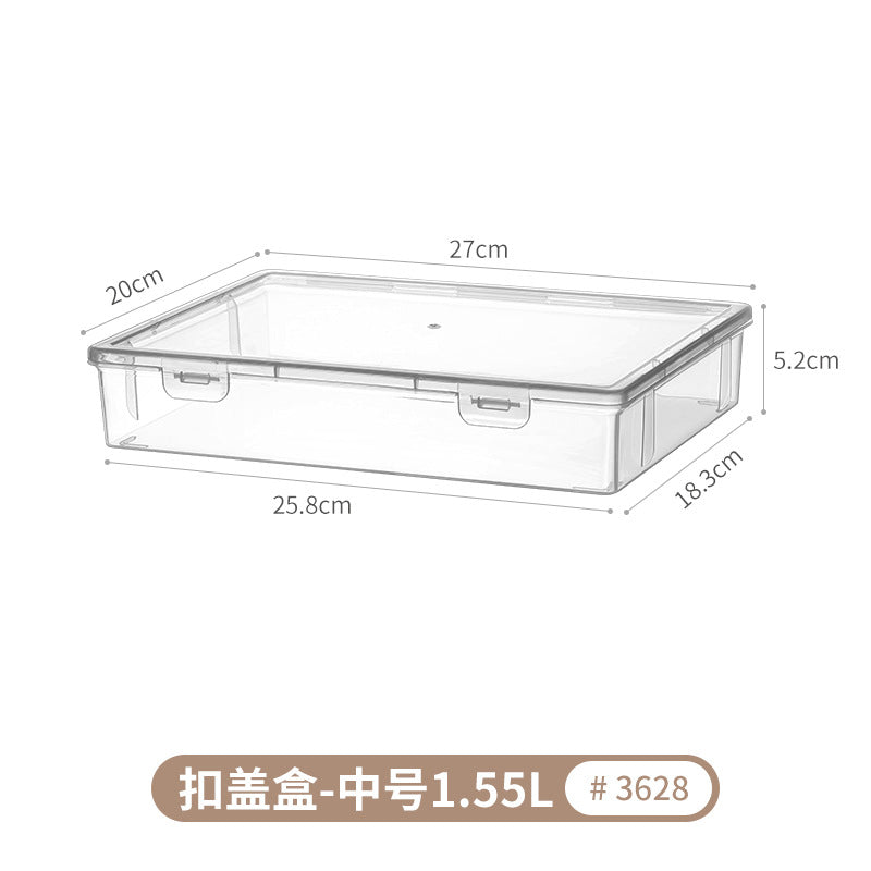 [Special Offer] Transparent Storage Box Flip-Top Organizer Multi-Purpose Square Storage Box Miscellaneous Box 20 Sizes
