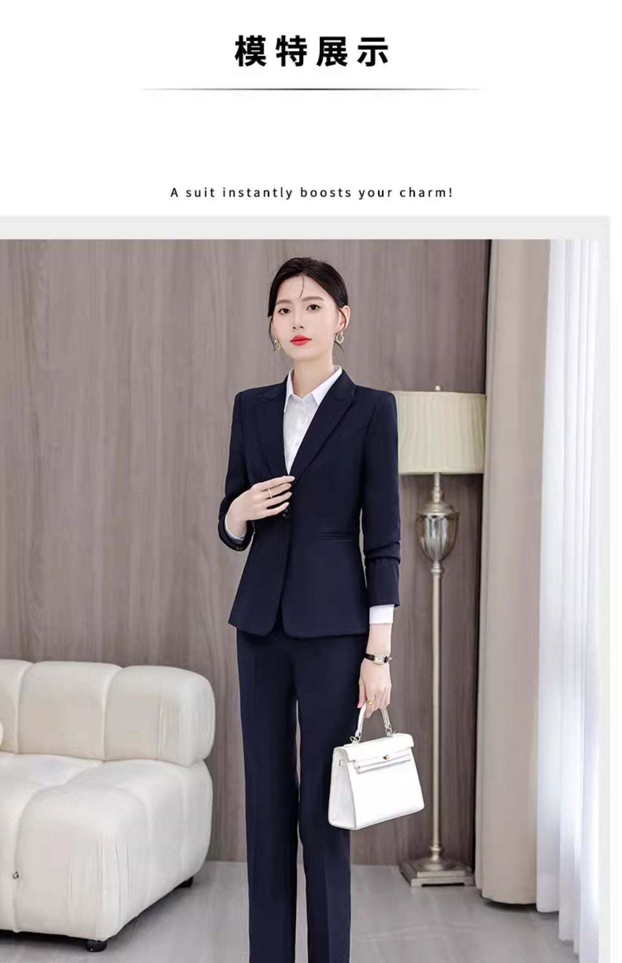 Gray Suit Women's Professional Suit Spring and Autumn Hotel Workwear Elegant Interview Formal Wear Plus Size Workwear