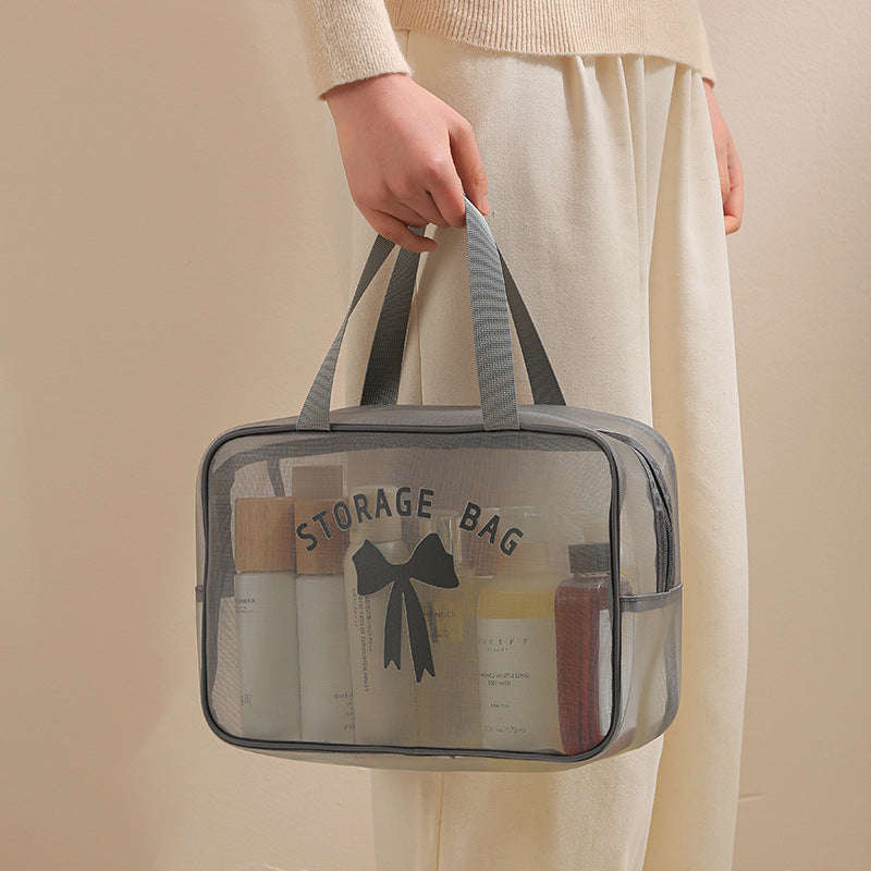 Bath Bag, Satchel Basket, Toiletry Bag, Men's Toothbrush Supplies, Mesh Bath Bag, Travel Swimming Storage, Waterproof